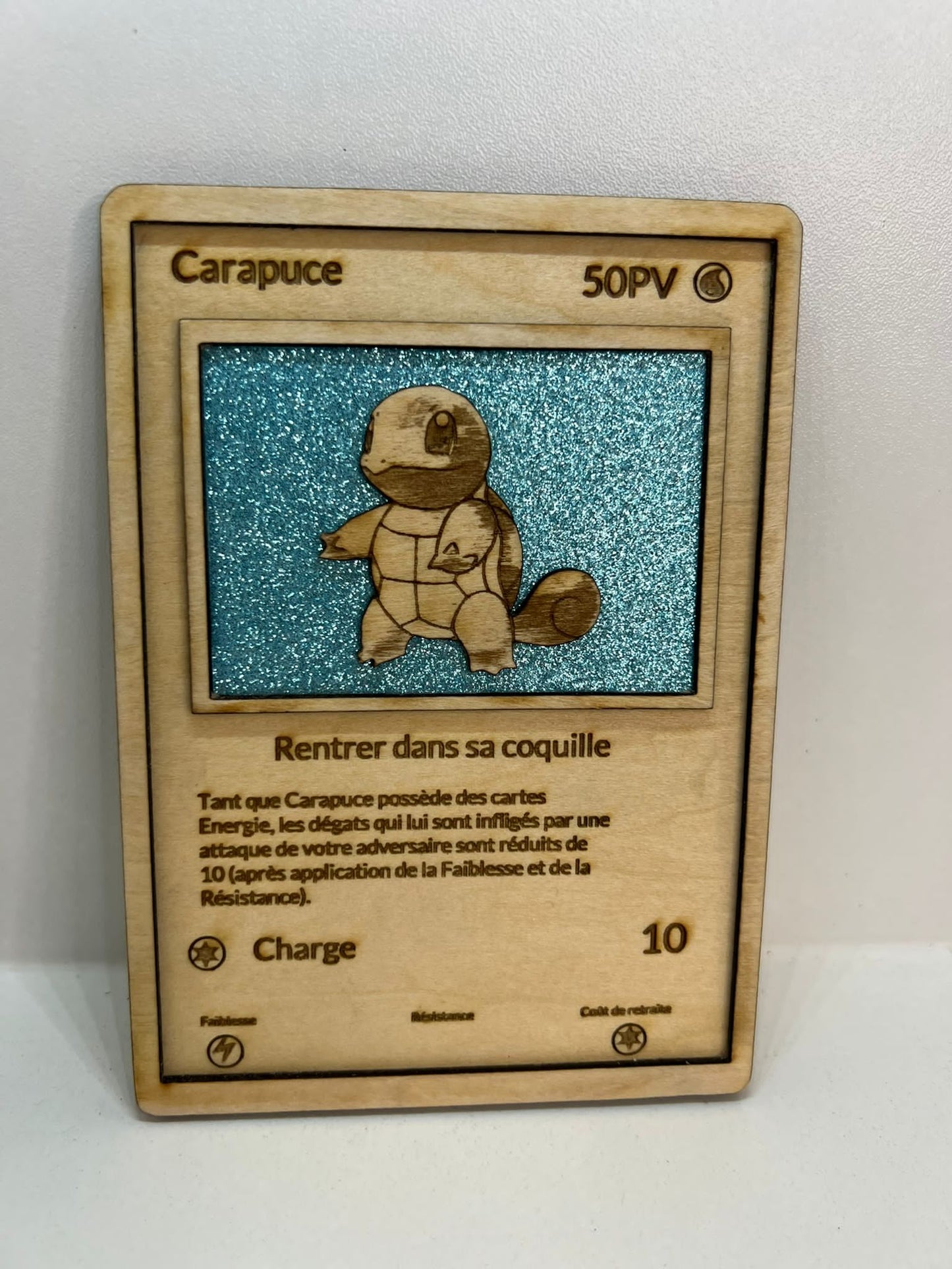 Carte en bois - Pokémon - Carapuce