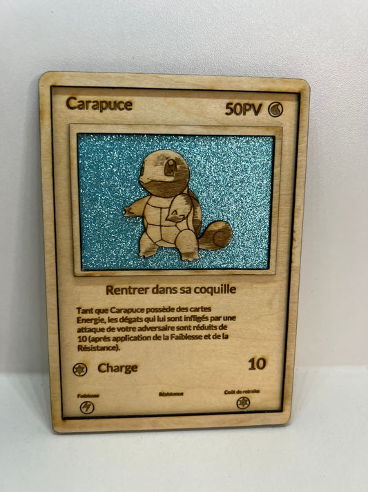 Carte en bois - Pokémon - Carapuce