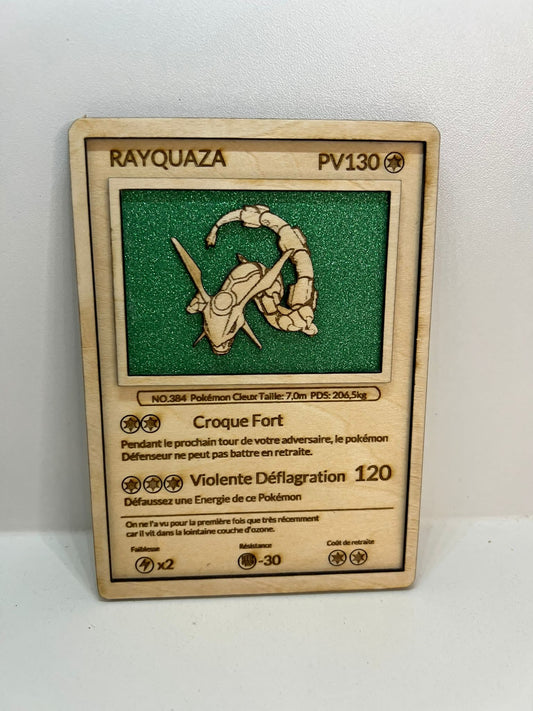 Carte en bois - Pokémon - Rayquaza