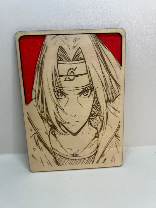 Carte en bois - Naruto - Itachi