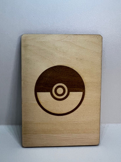 Carte en bois - Pokémon - Pikachu