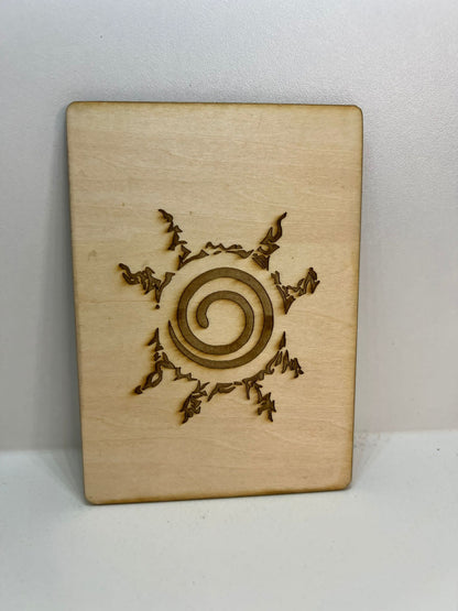 Carte en bois - Naruto - Kakashi
