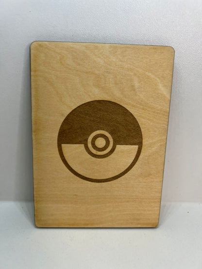 Carte en bois - Pokémon - Mentali & Noctali