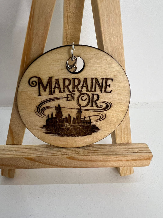 Porte-clés - Marraine en Or