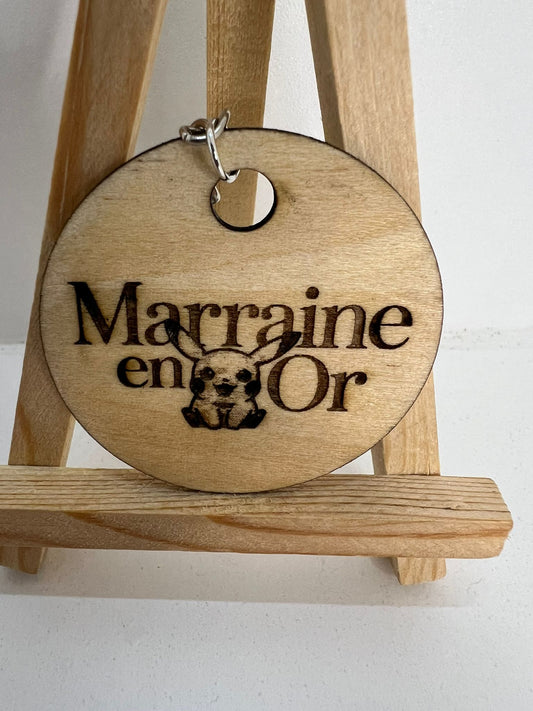 Porte-clés - Marraine en Or