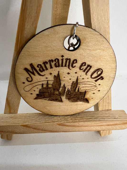 Porte-clés - Marraine en Or