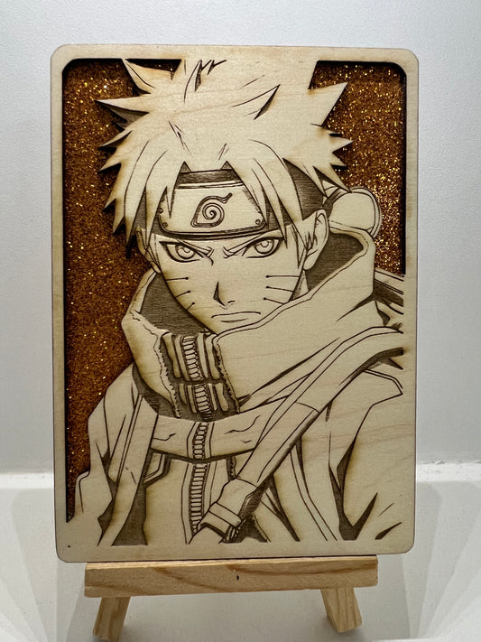 Carte en bois - Naruto