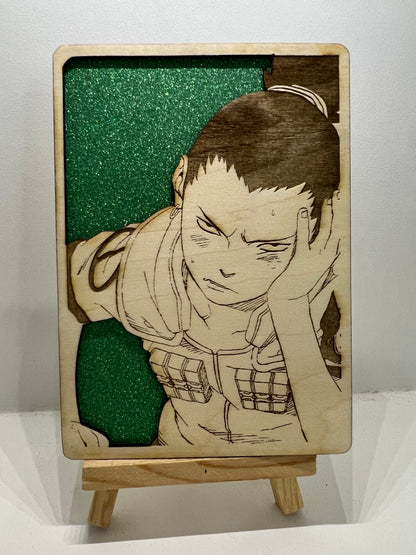 Carte en bois - Naruto - Shikamaru