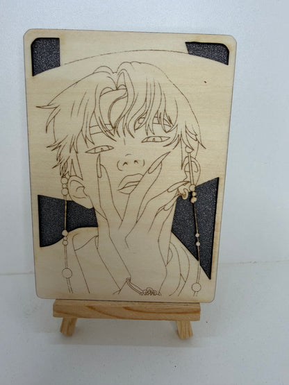 Carte en bois - K-POP - Jinu 2