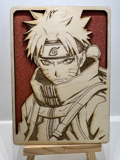 Carte en bois - Naruto