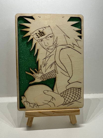 Carte en bois - Naruto - Jiraya