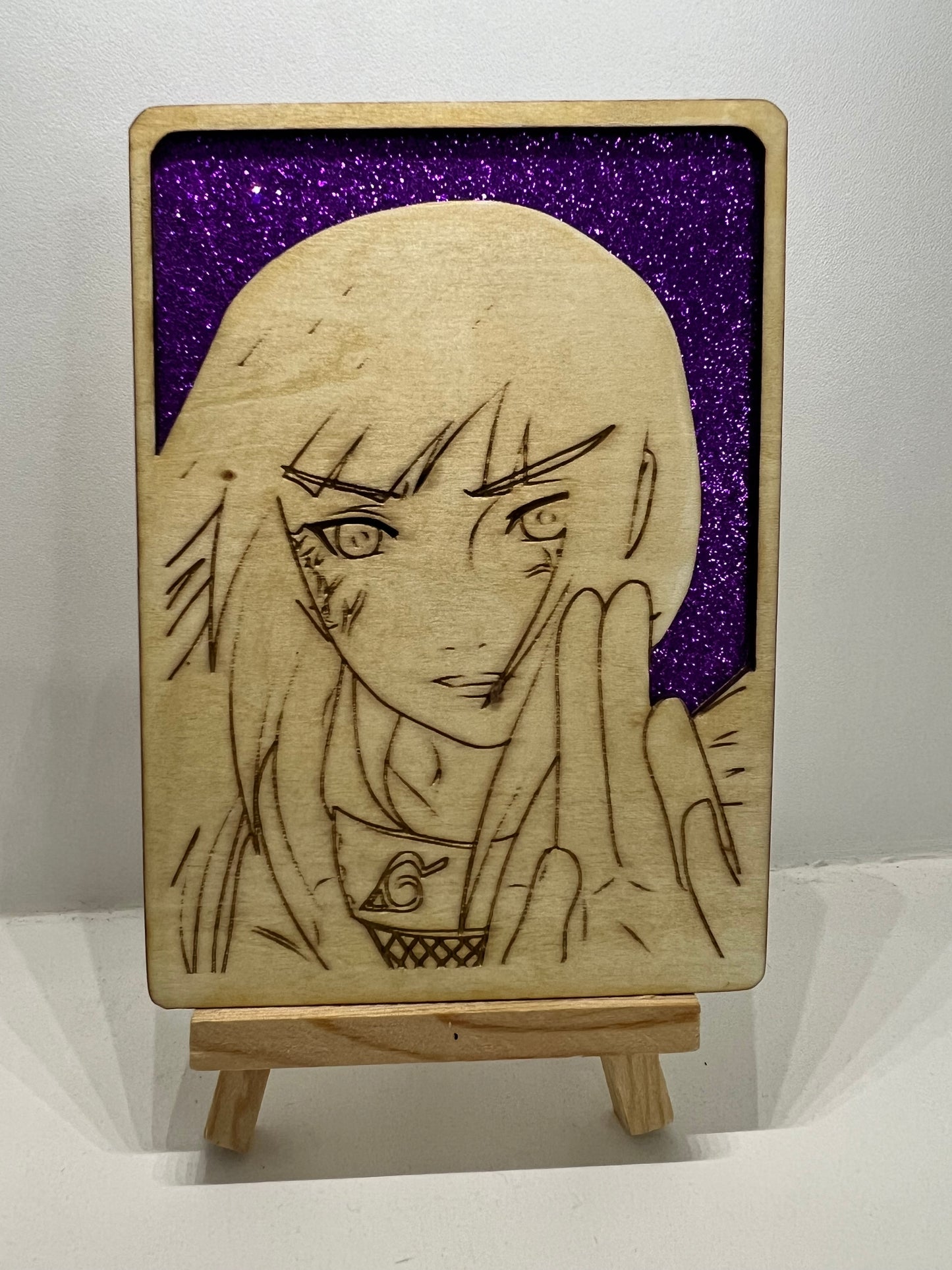 Carte en bois - Naruto - Hinata