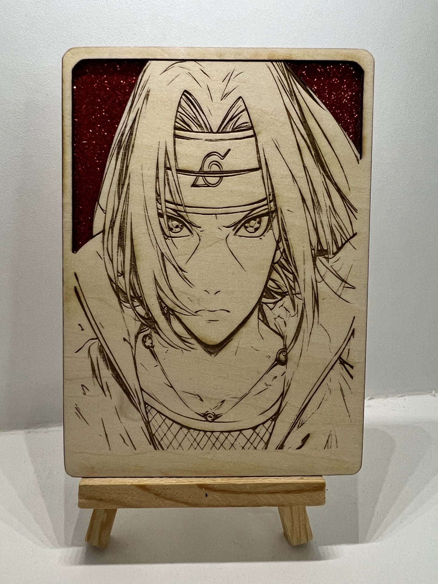 Carte en bois - Naruto - Itachi