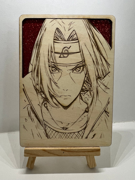 Carte en bois - Naruto - Itachi