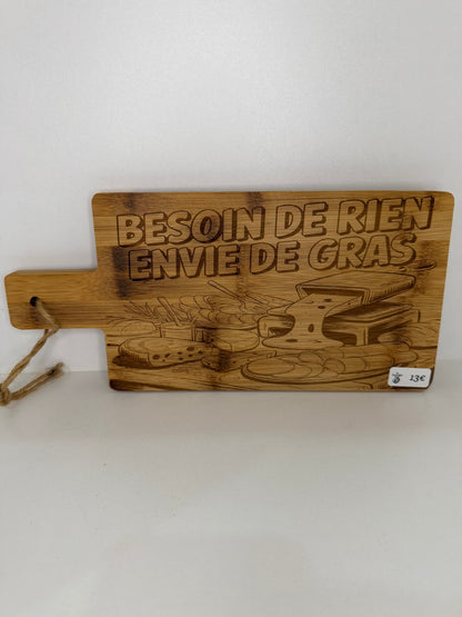 Planche à découper - Thème Raclette lageekeriedeju