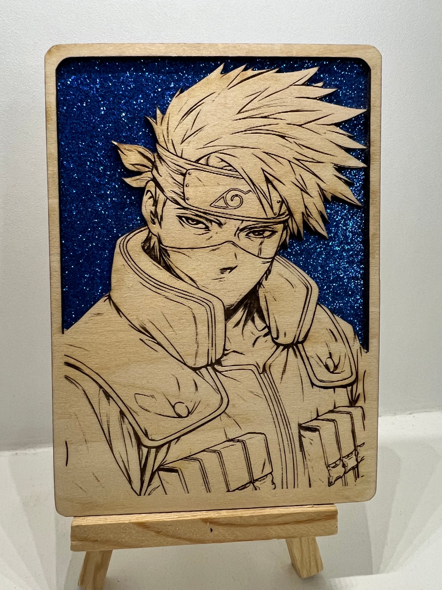 Carte en bois - Naruto - Kakashi