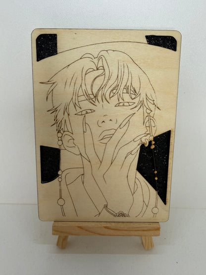 Carte en bois - K-POP - Jinu 2